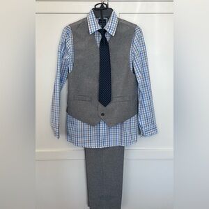 Nautica Kids Vest & Pants with Button Down Shirt and Tie (4 piece set) Size 12